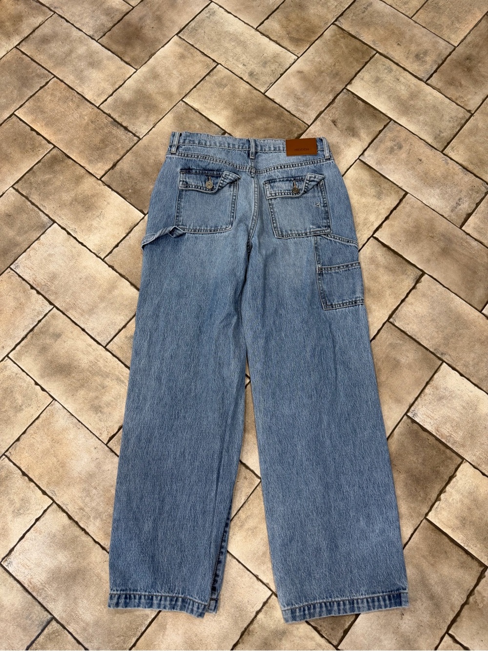 Light Blue Women's Wide-Leg Denim Jeans - Picture 4 of 4